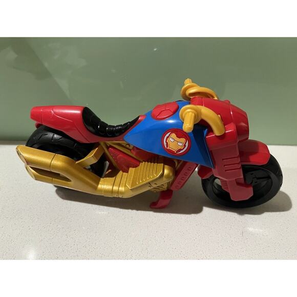 2018 Hasbro Playskool Marvel Adventures Iron Man Action Figure Toy Bike Only - Picture 1 of 5